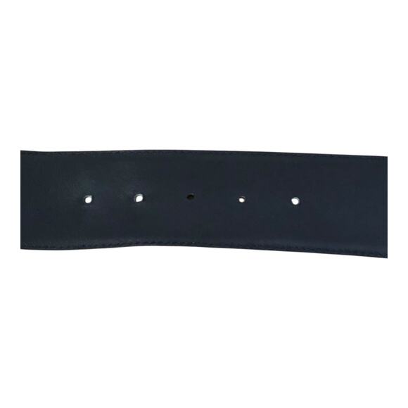 Charter Club Belt Genuine Black Leather Gold Tone Prong Women's Size Large - Picture 10 of 13